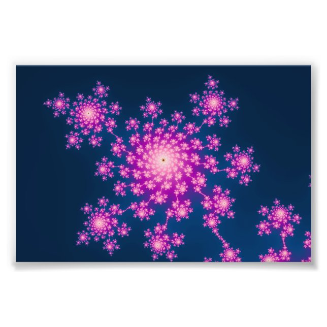 Happy New Year Fractal Photo Print (Front)