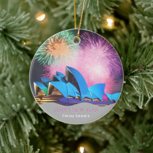 Happy New Year from Sidney Customizable Ornament (Tree)