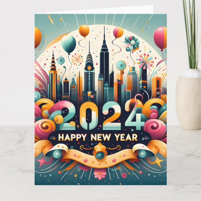 Happy New year gift card 2024 (Front)