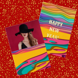 Happy New Year Girlfriend Abstract Art Cute Photo