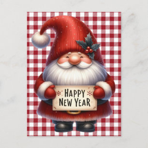 Happy New Year Gnome Postcard
