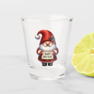 Happy New Year Gnome Shot Glass