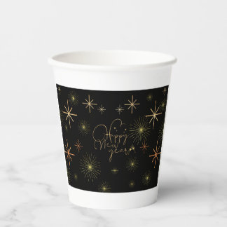 Happy New Year - Gold - Black Cup