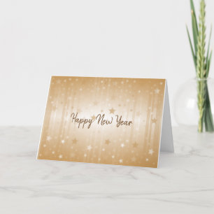 Happy New Year Gold Stars Card