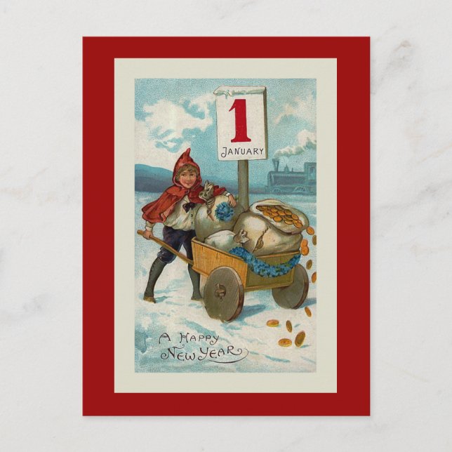 "Happy New Year" Greeting Card (Front)