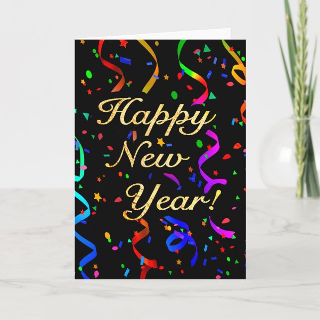 "Happy New Year!" Greeting Card (Front)