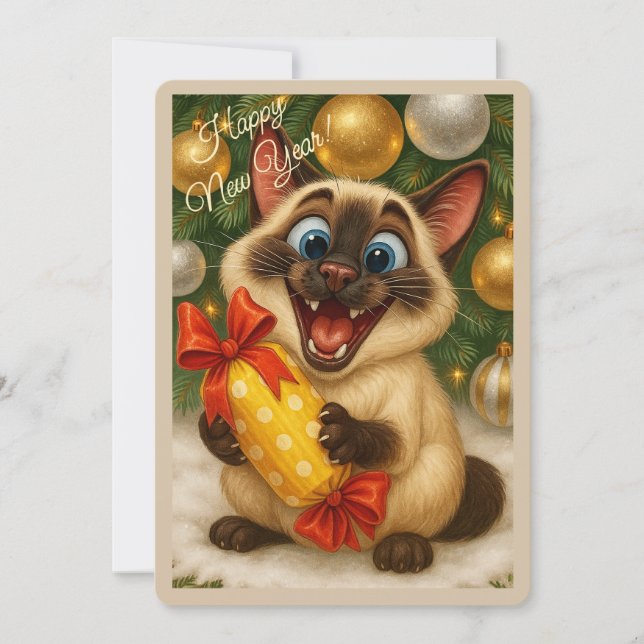 Happy New Year Greeting Card (Front)