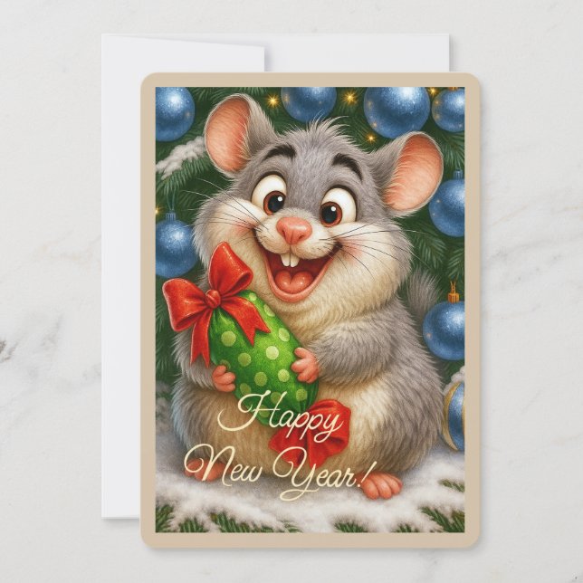 Happy New Year Greeting Card (Front)