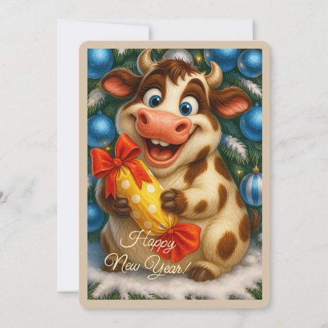 Happy New Year Greeting Card (Front)