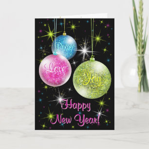 Happy New Year Greeting Card