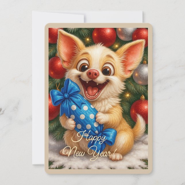 Happy New Year Greeting Card (Front)
