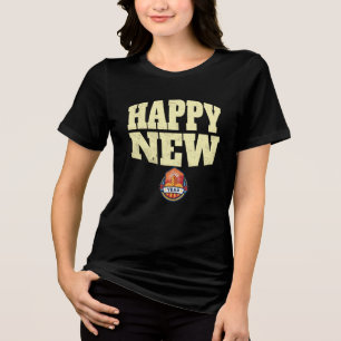 Happy New Year Greeting Design  Tri-Blend Shirt