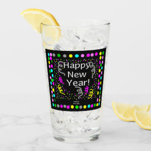 Happy New Year Greetings Glass Tumbler