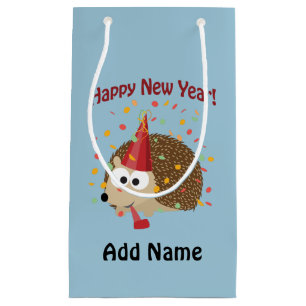 Happy New Year Hedgehog! Small Gift Bag