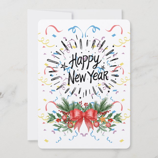 Happy new year holiday card (Front)