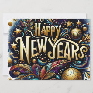 Happy New Year Holiday Card