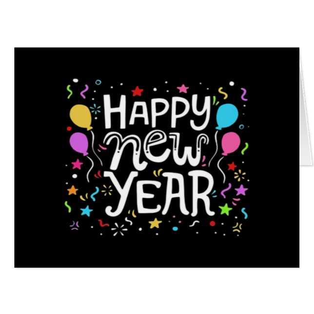 Happy New Year Holiday Fireworks Celebration Gift  (Front Horizontal)