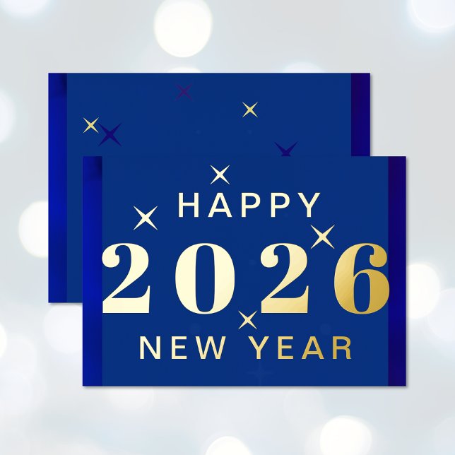 Happy New Year Holiday Foil Card (Happy New Year Holiday Foil Card (front and back))