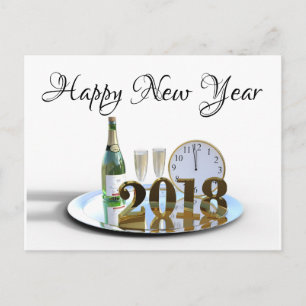 Happy New Year Holiday Postcard