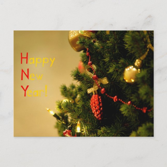 Happy New Year! Holiday Postcard (Front)