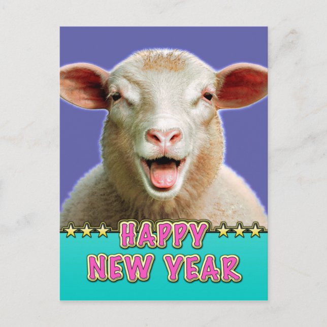 HAPPY NEW YEAR HOLIDAY POSTCARD (Front)