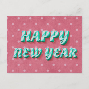 Happy New Year Holiday Postcard