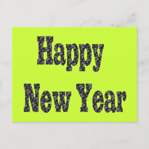 happy new year holiday postcard