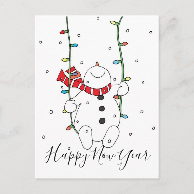 Happy New Year Holiday Postcard (Front)