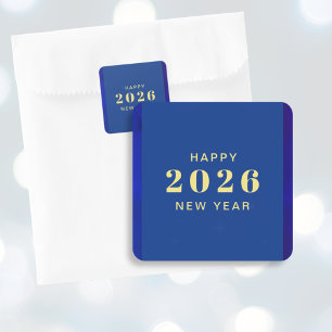 Happy New Year Holiday Square Sticker