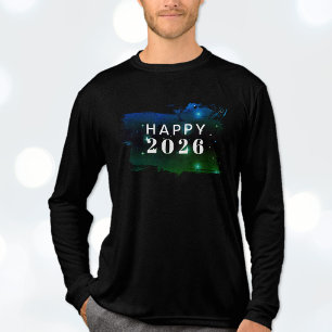 Happy New Year Holiday T-Shirt Tri-Blend Shirt