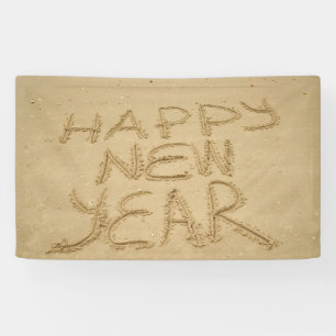 Happy New Year in Sand Banner