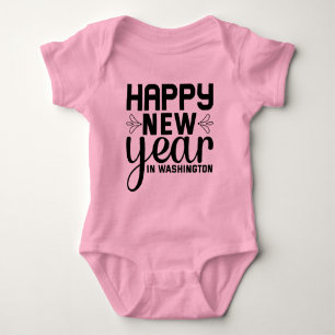 Happy New Year in Washington-54688 Baby Bodysuit