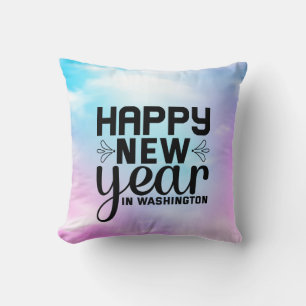 Happy New Year in Washington-54688 Cushion