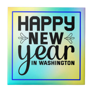 Happy New Year in Washington-54688 Tile