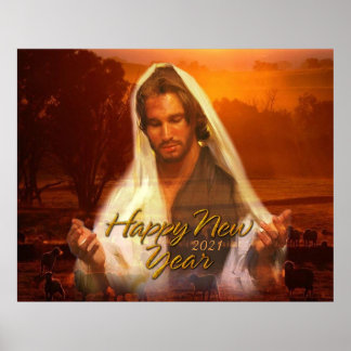 Happy New Year Jesus 2021 Poster