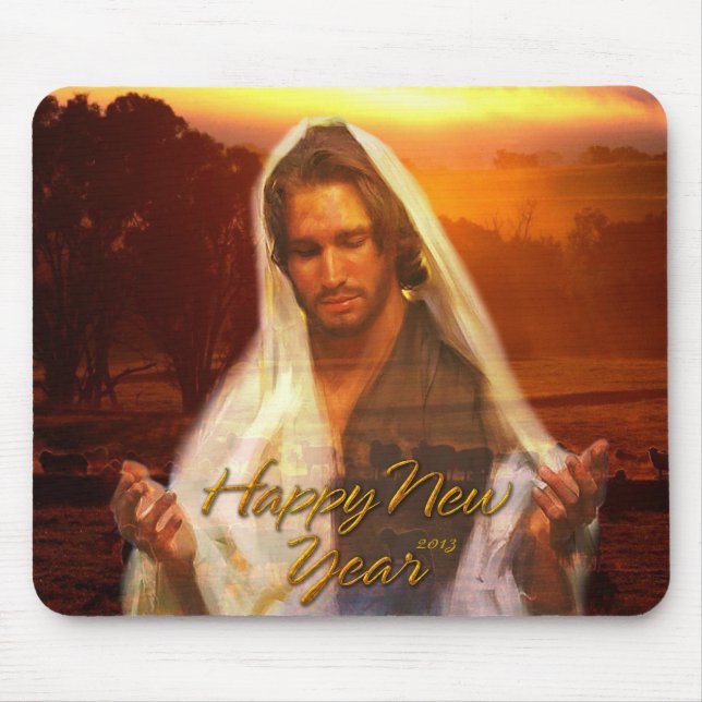 Happy New Year Jesus Mousepad (Front)