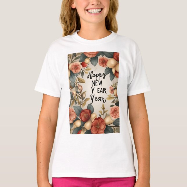 Happy New Year Kids Basic T-Shirt (Front)