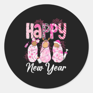 Happy New Year Labor & Delivery L&d Nurse Classic Round Sticker