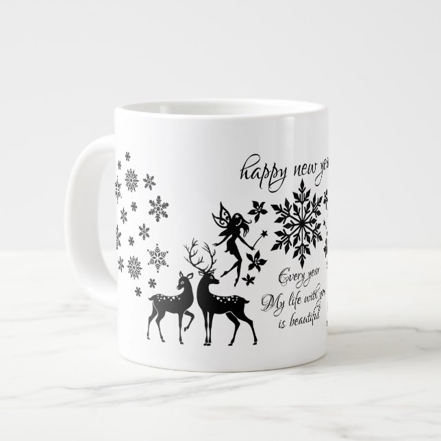 happy new year  large coffee mug (Front Left)