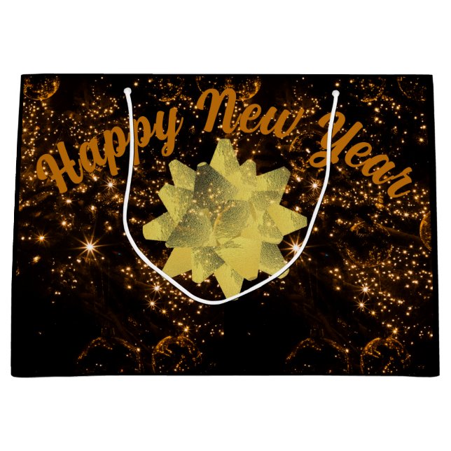 Happy New Year  Large Gift Bag (Front)