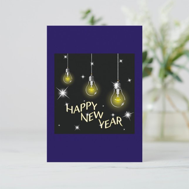 Happy New Year Lightbulbs Invitations (Creator Uploaded)