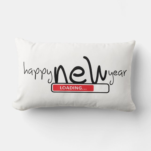 Happy new year, loading. Happy New Year Lumbar Cushion (Front)