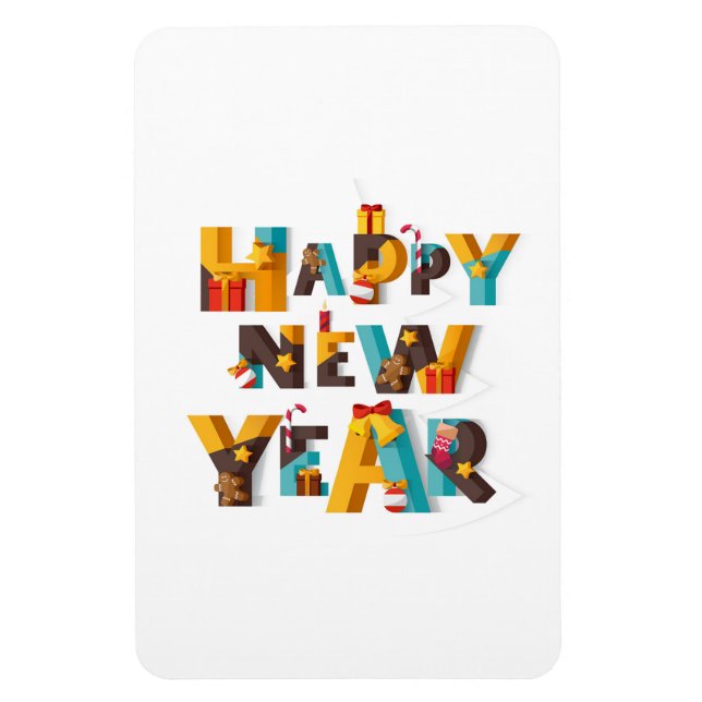 happy new year magnet (Vertical)