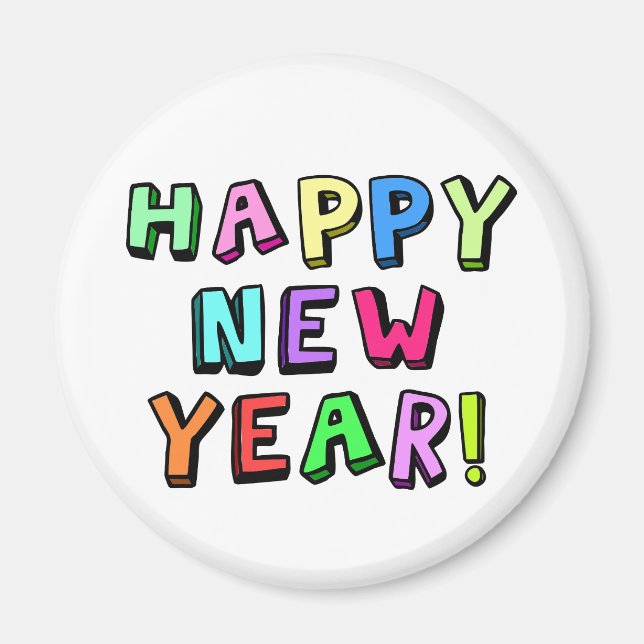 Happy New Year Magnet (Front)