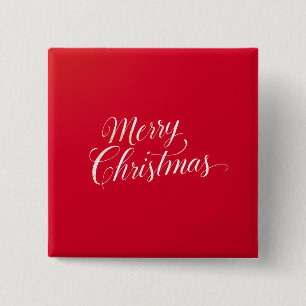 Happy New Year Merry Christmas Holiday Season 15 Cm Square Badge