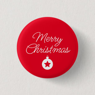 Happy New Year Merry Christmas Holiday Season 3 Cm Round Badge