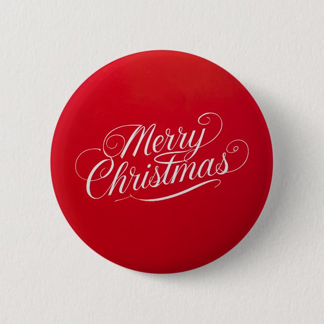 Happy New Year Merry Christmas Holiday Season 6 Cm Round Badge (Front)