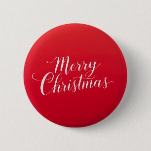 Happy New Year Merry Christmas Holiday Season 6 Cm Round Badge