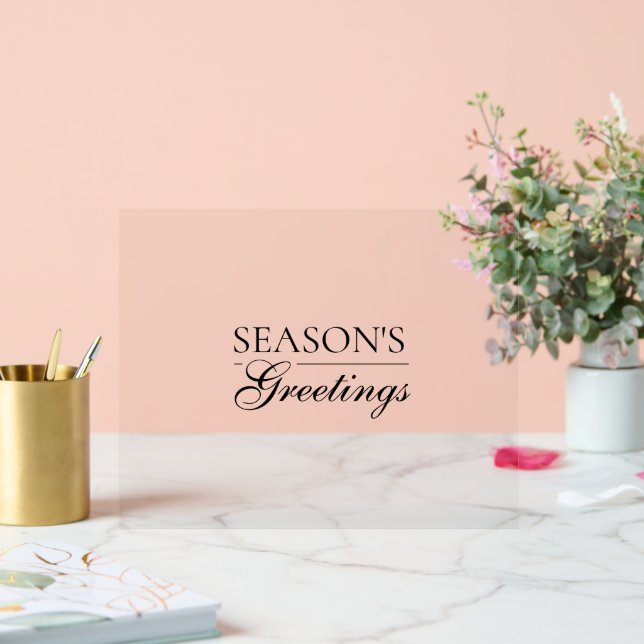 Happy New Year Merry Christmas Holiday Season Acrylic Sign (Wedding)