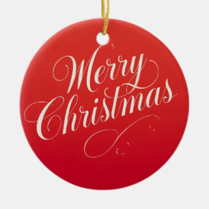 Happy New Year Merry Christmas Holiday Season Ceramic Tree Decoration